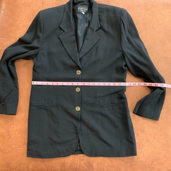 VINTAGE Early 90s Carol Anderson Collection Blazer, Black, Wms Sz 6 - Picture 4 of 6